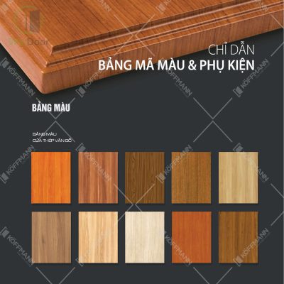 Bảng Màu Cửa Thép Vân Gỗ KoffMann