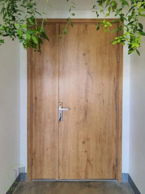 Cửa Gỗ Công Nghiệp MDF Melamine 2 Cánh