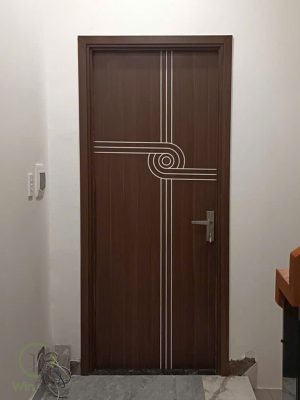 Cửa Gỗ Công Nghiệp MDF Chỉ Nhôm