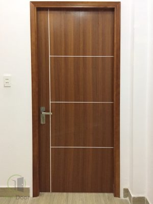 Cửa Gỗ Công Nghiệp MDF Chỉ Nhôm