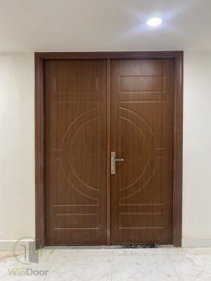 Cửa Nhựa Composite Giả Gỗ 2 Cánh Đôi