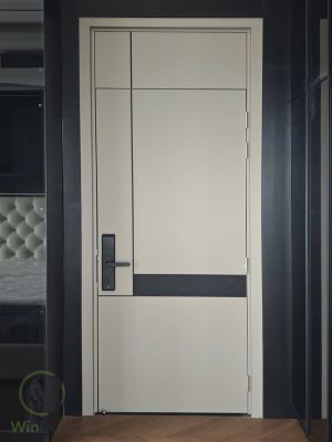 Cửa Nhựa Composite Màu Xám Ghi Hiện Đại