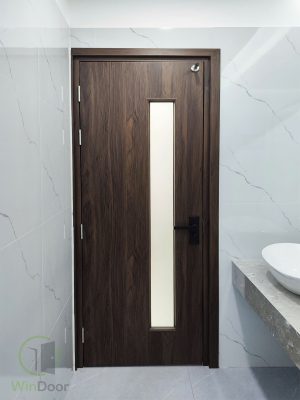 Cửa Nhựa Composite Nhà Vệ Sinh Có Ô Kính