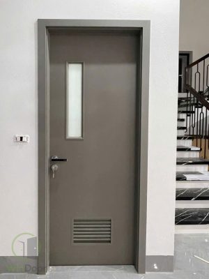 Cửa Nhựa Composite WC Có Ô Kính